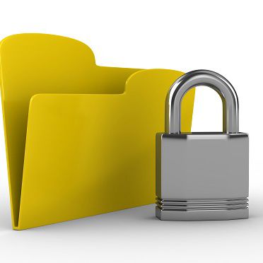 Billed af en mappe og en hængelås